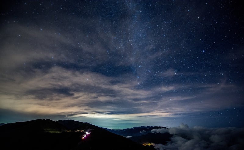 Starry night sky